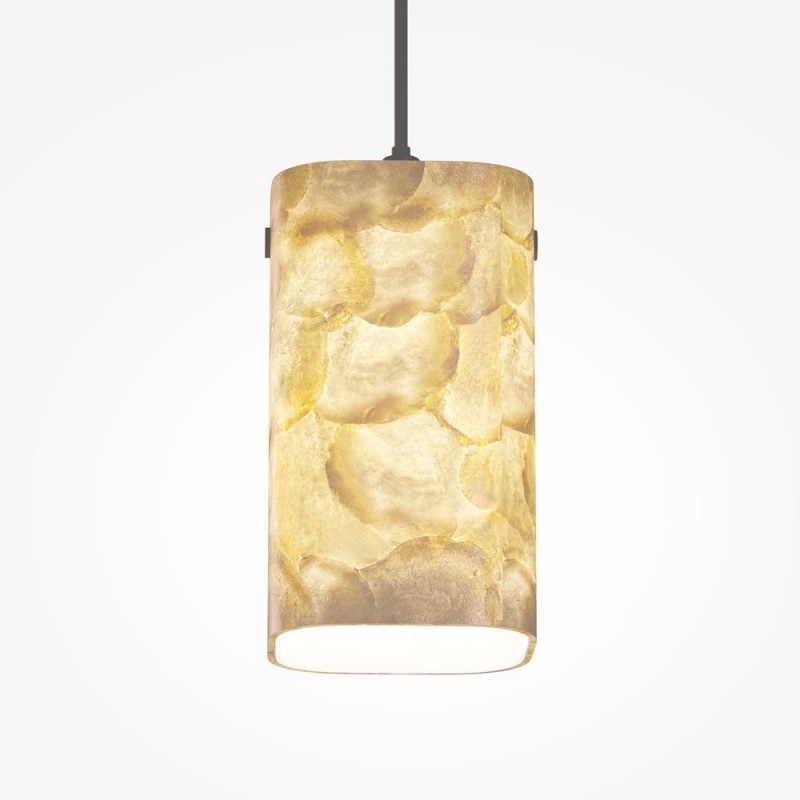 Maytoni-MOD499PL-03B - Maris - Black 3 Light over Island Fitting with White Seashells