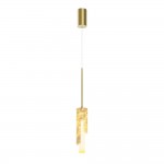 Maris - Gold LED Pendant with White Seashells