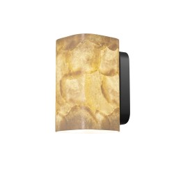 Maris - Black Wall Lamp with White Seashells