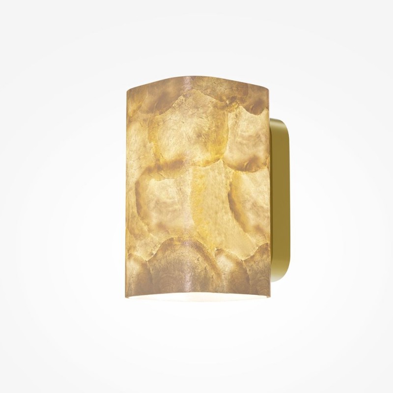 Maytoni-MOD499WL-01G - Maris - Gold Wall Lamp with White Seashells