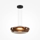 Maytoni-MOD501PL-L20BK1 - Bassa - Black LED Pendant with Brown Glass