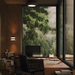 Aros - Grey LED Semi Flush