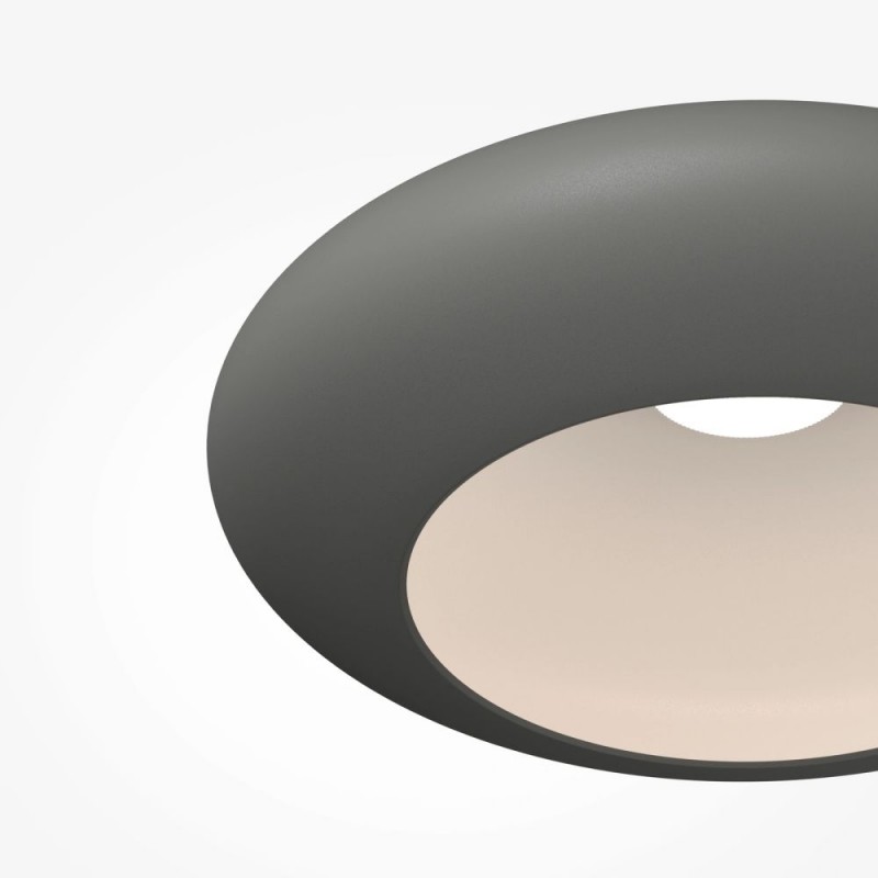 Maytoni-MOD507CL-L12GRK - Aros - Grey LED Semi Flush