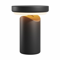 Topo - Rechargeable & Rotatable Black LED Table Lamp