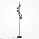 Maytoni-MOD545FL-06B - Dallas - Matt Black 6 Light Floor Lamp with Smoked Mirrored Glass