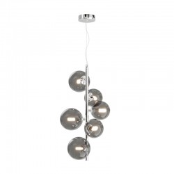 Dallas - Chrome 6 Light Pendant with Smoked Mirrored Glass Dallas - Chrome 6 Light Pendant with Smoked Mirrored Glass
