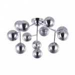 Dallas - Chrome 12 Light Ceiling Lamp with Smoked Mirrored Glass Dallas - Chrome 12 Light Ceiling Lamp with Smoked Mirrored Glass