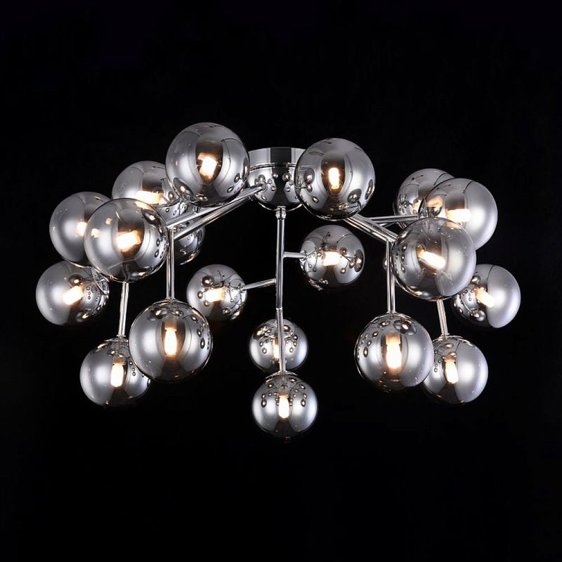 Maytoni-MOD545PL-20CH - Dallas - Chrome 20 Light Ceiling Lamp with Smoked Mirrored Glass