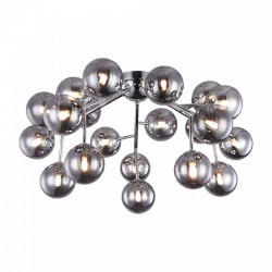Dallas - Chrome 20 Light Ceiling Lamp with Smoked Mirrored Glass  Dallas - Chrome 20 Light Ceiling Lamp with Smoked Mirrored Glass