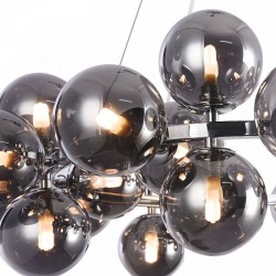 Dallas - Chrome 25 Light Centre Fitting with Smoked Mirrored Glass