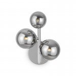 Dallas - Chrome 3 Light Wall Lamp with Smoked Mirrored Glass Dallas - Chrome 3 Light Wall Lamp with Smoked Mirrored Glass