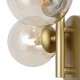 Maytoni-MOD545WL-03G - Dallas - Gold 3 Light Wall Lamp with Amber Mirrored Glass