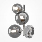 Dallas - Chrome 3 Light Wall Lamp with Smoked Mirrored Glass Dallas - Chrome 3 Light Wall Lamp with Smoked Mirrored Glass
