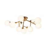 Dallas - Brass 12 Light Ceiling Lamp with White Glass Dallas - Brass 12 Light Ceiling Lamp with White Glass