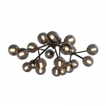 Dallas - Matt Black 20 Light Ceiling Lamp with Smoked Mirrored Glass Dallas - Matt Black 20 Light Ceiling Lamp with Smoked Mirrored Glass
