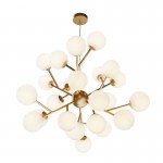 Dallas - Brass 24 Light Centre Fitting with White Glass Dallas - Brass 24 Light Centre Fitting with White Glass