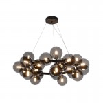 Dallas - Matt Black 25 Light Centre Fitting with Smoked Mirrored Glass Dallas - Matt Black 25 Light Centre Fitting with Smoked Mirrored Glass