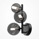 Maytoni-MOD545WL-03B - Dallas - Matt Black 3 Light Wall Lamp with Smoked Mirrored Glass