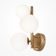 Maytoni-MOD545WL-03BS - Dallas - Brass 3 Light Wall Lamp with White Glass