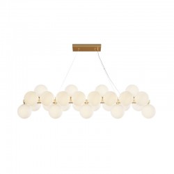 Dallas - Brass 25 Light over Island Fitting with White Glass Dallas - Brass 25 Light over Island Fitting with White Glass