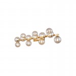 Dallas - Gold 13 Light Wall Lamp with Amber Mirrored Glass Dallas - Gold 13 Light Wall Lamp with Amber Mirrored Glass