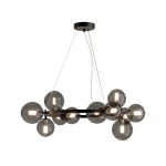 Dallas - Matt Black 11 Light Centre Fitting with Smoked Mirrored Glass Dallas - Matt Black 11 Light Centre Fitting with Smoked Mirrored Glass