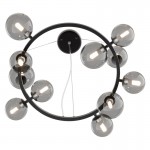 Dallas - Matt Black 11 Light Centre Fitting with Smoked Mirrored Glass Dallas - Matt Black 11 Light Centre Fitting with Smoked Mirrored Glass
