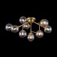 Ceiling Lights - Dallas - Modern Amber Glass 12 Light Ceiling Lamp -Gold Maytoni-MOD545PL-12G - Dallas - Modern Amber Glass 12 Light Ceiling Lamp -Gold