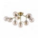 Ceiling Lights - Dallas - Modern Amber Glass 12 Light Ceiling Lamp -Gold Maytoni-MOD545PL-12G - Dallas - Modern Amber Glass 12 Light Ceiling Lamp -Gold