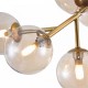 Ceiling Lights - Dallas - Modern Amber Glass 12 Light Ceiling Lamp -Gold Maytoni-MOD545PL-12G - Dallas - Modern Amber Glass 12 Light Ceiling Lamp -Gold