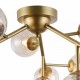 Ceiling Lights - Dallas - Modern Amber Glass 12 Light Ceiling Lamp -Gold Maytoni-MOD545PL-12G - Dallas - Modern Amber Glass 12 Light Ceiling Lamp -Gold