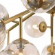 Ceiling Lights - Dallas - Modern Amber Glass 20 Light Ceiling Lamp -Gold Maytoni-MOD545PL-20G - Dallas - Modern Amber Glass 20 Light Ceiling Lamp -Gold