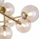 Ceiling Lights - Dallas - Modern Amber Glass 20 Light Ceiling Lamp -Gold Maytoni-MOD545PL-20G - Dallas - Modern Amber Glass 20 Light Ceiling Lamp -Gold
