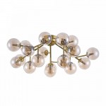 Dallas - Matt Gold 20 Light Ceiling Lamp with Amber Mirrored Glass Dallas - Matt Gold 20 Light Ceiling Lamp with Amber Mirrored Glass