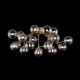 Maytoni-MOD545PL-20G - Dallas - Matt Gold 20 Light Ceiling Lamp with Amber Mirrored Glass