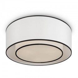 Bergamo - White & Black Fabric Flush with Diffuser
