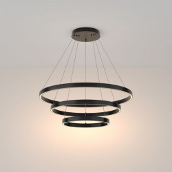 Rim - LED 3000K Black 3 Metal Rings Pendant Rim - LED 3000K Black 3 Metal Rings Pendant