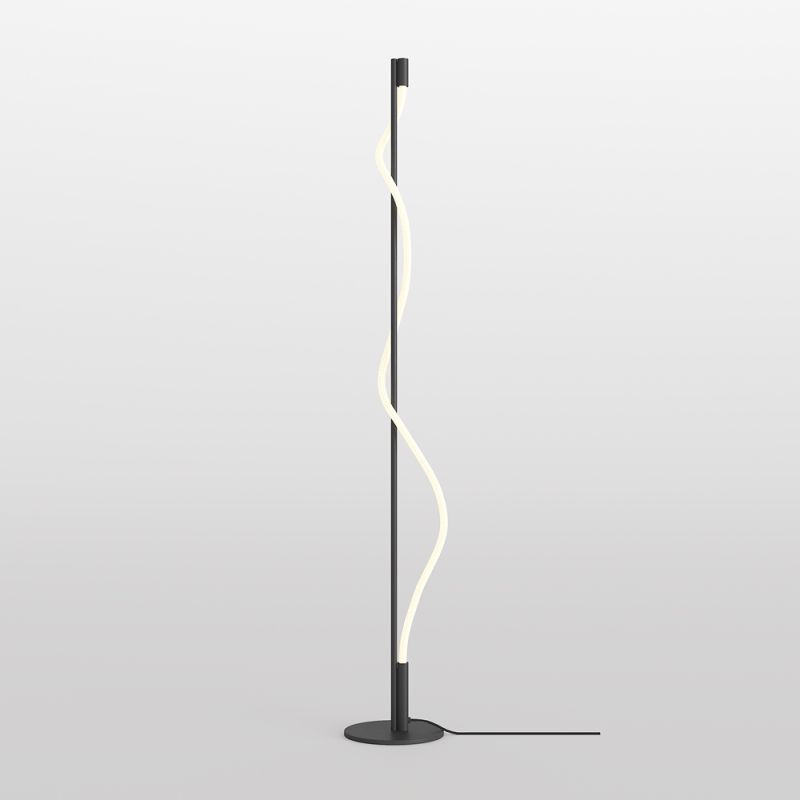 Maytoni-MOD166FL-L15B3K - Tau - LED Black Floor Lamp with White Diffuser