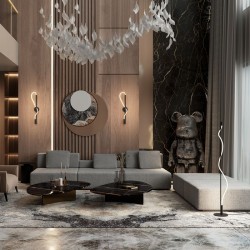 Tau - LED Gold Wall Lamp with White Diffuser Tau - LED Gold Wall Lamp with White Diffuser