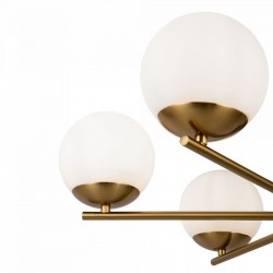 Marble - Brass 8 Light Centre Fitting with Opal Glasses  Marble - Brass 8 Light Centre Fitting with Opal Glasses