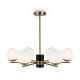 Maytoni-MOD187PL-06BS - Marble - Antique Brass 6 Light Centre Fitting with Opal Glasses