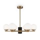 Maytoni-MOD187PL-06BS - Marble - Antique Brass 6 Light Centre Fitting with Opal Glasses