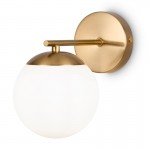Marble - Brass Wall Lamp with Opal Glass Marble - Brass Wall Lamp with Opal Glass