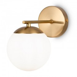 Marble - Brass Wall Lamp with Opal Glass