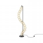 Golden Cage - Black LED Floor Lamp with Golden Cage Wire  Golden Cage - Black LED Floor Lamp with Golden Cage Wire