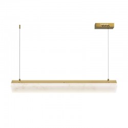 Petra - Satin Brass LED over Island Fitting with Natural Stone Petra - Satin Brass LED over Island Fitting with Natural Stone