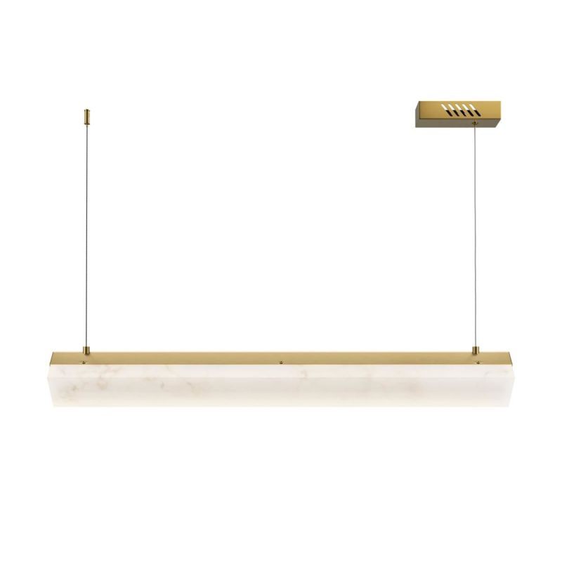 - Petra - Satin Brass LED over Island Fitting with Natural Stone Maytoni-MOD250PL-L36BS3K - Petra - Satin Brass LED over Island Fitting with Natural Stone