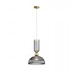 Antic - Gold Pendant with Mirrored Ribbed Glass Ø 30 cm Antic - Gold Pendant with Mirrored Ribbed Glass Ø 30 cm