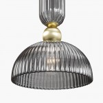 Antic - Gold Pendant with Mirrored Ribbed Glass Ø 30 cm Antic - Gold Pendant with Mirrored Ribbed Glass Ø 30 cm
