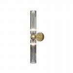 Antic - Gold Wall Lamp with Mirrored Ribbed Glass Shade 43 cm Antic - Gold Wall Lamp with Mirrored Ribbed Glass Shade 43 cm